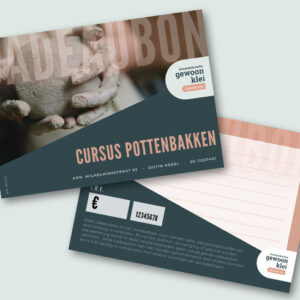 Cadeaubon Gewoon Klei Cursus draaien